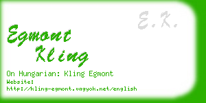 egmont kling business card